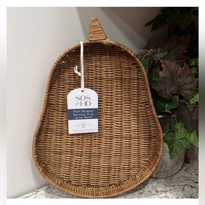 Pear Shaped Rattan Serving Tray 🌿🆕🌿